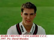 Mark Chilton Lancashire CCC 1997 Old Player Cricket Photo