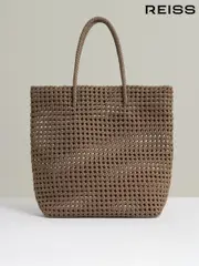 Reiss Taupe Nancy Woven Neoprene Tote Bag (H23641) | $465