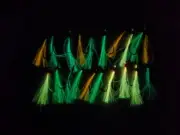 20pcs(2pk) DIY Luminous Flasher HookFishing Rig Assorted Colors Hooks Size 4#