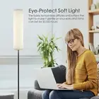 (American Standard)12W Fabric Shade Floor Lamp 2800K-7000K Color Temperature
