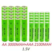 AA AAA Battery New Alkaline Rechargeable Batteries 1.5V 2100-3000MAH AA AAA lot