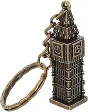 [WOFASHPURET] Metal Keychain Realistic Miniature Architecture Souvenir Unique Design for Car Keys Handbags Portable Travel Landmark Key Ring