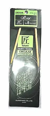 Clover Takumi Bamboo 36 Inch Circular Knitting Needle Size 8