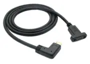 USB 3.1 Cable 100 CM Type C Plug To Socket Screw Angle Adaptor IN