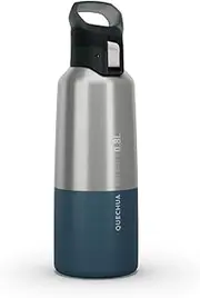 Decathlon Insulated Stainless Steel Hiking Flask 0.8L - Mh500 - Dark Petrol Blue - Water Bottle