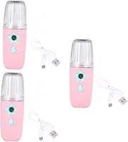 minkissy 3 Pcs Facial Skin Care Sprayer Handhold Facial Steamer Nano Face Moisturizer Face Steaming Machine