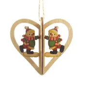 5 Pcs 3D Christmas Wooden Pendant DIY Color Printing Snowman Pendant Decoration Gift Love - snowman