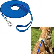 Dog Training Long Leash, 15ft Dog Training Leash, Blue Waterproof Long Line, Heavy Duty Outdoor Recall Lead for Small, Medium and Large Dog