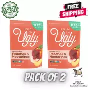 2 Pack Hello! I'm Ugly Sliced & Dried Peaches & Nectarines 20 oz. - Free Ship