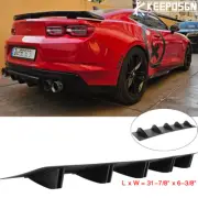 For Chevy Camaro RS / 1LT ZL1 Rear Lip Bumper Diffuser Shark Fin Spoiler Wing