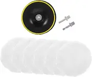 Zerodeko Wool Polishing Wheels Set 9pcs Car Wheel Polishing Kit Wool Buffing Discs Self-Adhesive for Auto Detailing Car Waxing