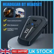 Bluetooth Motorcycle Helmet Intercom Headset Wireless Motorbike Headphone + Mic