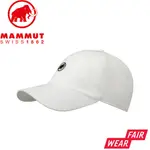 【MAMMUT 長毛象 BASEBALL CAP 經典棒球帽《白PRT1》】1191-00051/鴨舌帽/休閒帽/老帽/遮陽帽