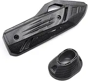 Motorcycle Mudguard Fit for Honda PCX125 2021-2024 PCX 160 PCX 125 2023 2022 Motorcycle Exhaust Pipe Cover Cowl Protector Tail Motorbike Cowls(Carbon Set)