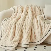 Cozy Sherpa Blanket Double Layer Thickened Nap Blanket With Bean Velvet Blanket Flannel Small Blanket Bed Sheet Coral Velvet Cover Blanket Sofa Blanket