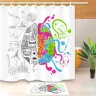 Brainstorming Waterproof Bathroom Polyester Shower Curtain Liner Water Resistant