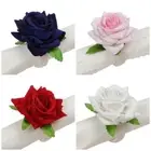 Rose Napkin Rings Flower Napkin Holder For Anniversary and Wedding Table Decors