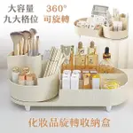 【品樂生活】加大容量化妝品旋轉收納盒(刷具收納盒/旋轉保養品收納櫃/文具架/旋轉文書收納架)