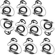 Pack of 10, Walkie Talkie Earpieces with Mic and PTT Button, 2 Pin Connector, Two-Way Radio Headsets for Baofeng UV-5R UV-82 BF-F8HP Pxton PX888S Walkie Talkies, Strengthen Durable Cable