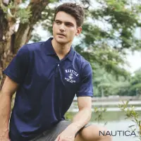 在飛比找momo購物網優惠-【NAUTICA】男裝 船錨圖騰短袖POLO衫(深藍)