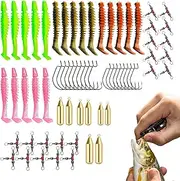 Fishing Bait Kit | Bass Fishing Lures | Wear Resistant Portable Outdoor Gear with Storage Box for Beginners Professional Anglers Long Trips Short Trips