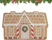 Christmas Welcome Mat, Christmas Cartoon Cashmere Floor Mat, Snowflake, , Entrance Door Mat (Ups, Curly), Christmas Welcome Mat, Holiday Doormat, Christmas Ruts