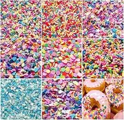 EHOPE Fake Sprinkles Polymer Sprinkles Resin Sprinkles Clay Sprinkles for Resin Nail Art Slices Fake Candy Sprinkles for Nail Art DIY Crafts Cake Phone Case(Mixed-120G)