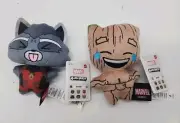 2 Marvel Plush Rocket Raccoon Groot 4" Figure Guardians of the Galaxy MoodiVerse