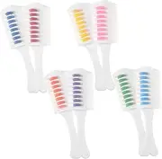 LOORGVEL 8Pcs Temporary Hair Dye Chalk Combs with Transparent Protective Cover for Even Distribution and Comfortable Grip for Men and Women Hair Coloring