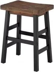 Pomona 26 In. H Solid Wood Counter Height Stool W/ Metal Legs, Natural Finish, I