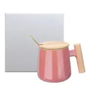 Ceramic Coffee Mug Set 12.85 Oz Handmade Ceramic Mugs Gift Box, Pink