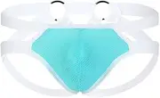 [Generic] Mens Thong Athletic Supporters Strap Male Underwear U-Shaped Color Blocked ice Silk Sexy Breathable Hollow Underwear ﻿