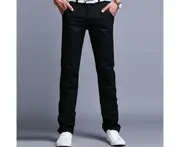 Men Straight Leg Chino Dress Pants Slim Fit Office Work Business Smart Trousers Suit Bottoms