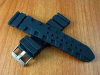 在飛比找Yahoo!奇摩拍賣優惠-超值超man 24mm矽膠錶帶不鏽鋼扣,替代小沛panera