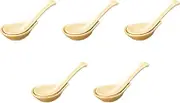 Set of 5, Anraku Astragalus with Base (Small) 2.0 x 5.9 inches (5 x 15 cm), Plate 3.5 x 2.6 x 1.2 inches (9 x 6.5 x 3 cm) | Arita-yaki Astragalu Setomonohonpo