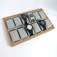 在飛比找樂天市場購物網優惠-手錶盒 木質無蓋12格手錶收納盒【NAWA76】