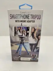 Core Audio Smartphone Tripod With Mount Adapter Fits Up To 6.1" BLUE