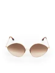 Gold & Brown Geometric Sunglasses