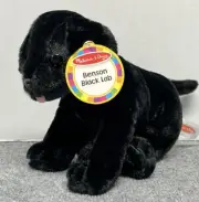 Melissa & Doug Benson Black Lab Puppy Dog 10" Plush Stuffed Animal Labrador