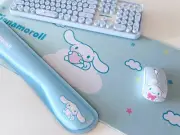 Sanrio Cinnamoroll Wireless keyboard and mouse combo wrist pad and cloud pad set
