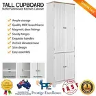 White Buffet Sideboard Kitchen Cupboard Storage Cabinet Pantry Wardrobe Shelving