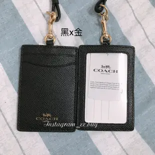 美國代購🇺🇸現貨 COACH 證件套 識別證套 牛皮 老花款 經典款 橫式 送禮