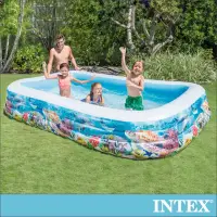 在飛比找momo購物網優惠-【INTEX】海底世界長方型特大游泳池305x183x56c