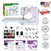 Compact Beginner's Sewing Machine - 2-Speed with Extension Table & Accessories