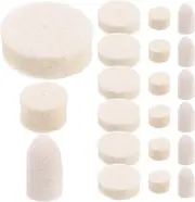 HEALLILY 75Pcs Wool Buffing Head Polishing Pads for Rotary Tools for Jewelry Watch and Polishing Fine Wool Buffers for Exquisite Finishing