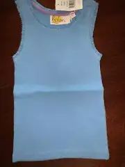 NWT 3/4 Mini Boden Light Blue Lacey Flutter Sleeve Tank Top