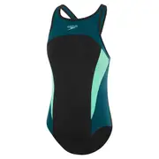 Womens High Neck Splice Crossback Swimsuit