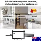 Bathroom Clothes Drying Rack Wall Mounted Swivel Towel Rack & Hooks Swing Arms