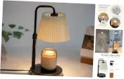 Candle Warmer Lamp with Timer: Candle Warming Lamp with 2 Bulbs Stripe White