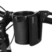 Portable 3-in-1 Bike Cup Holder with Cell Phone Keys Holder-Black